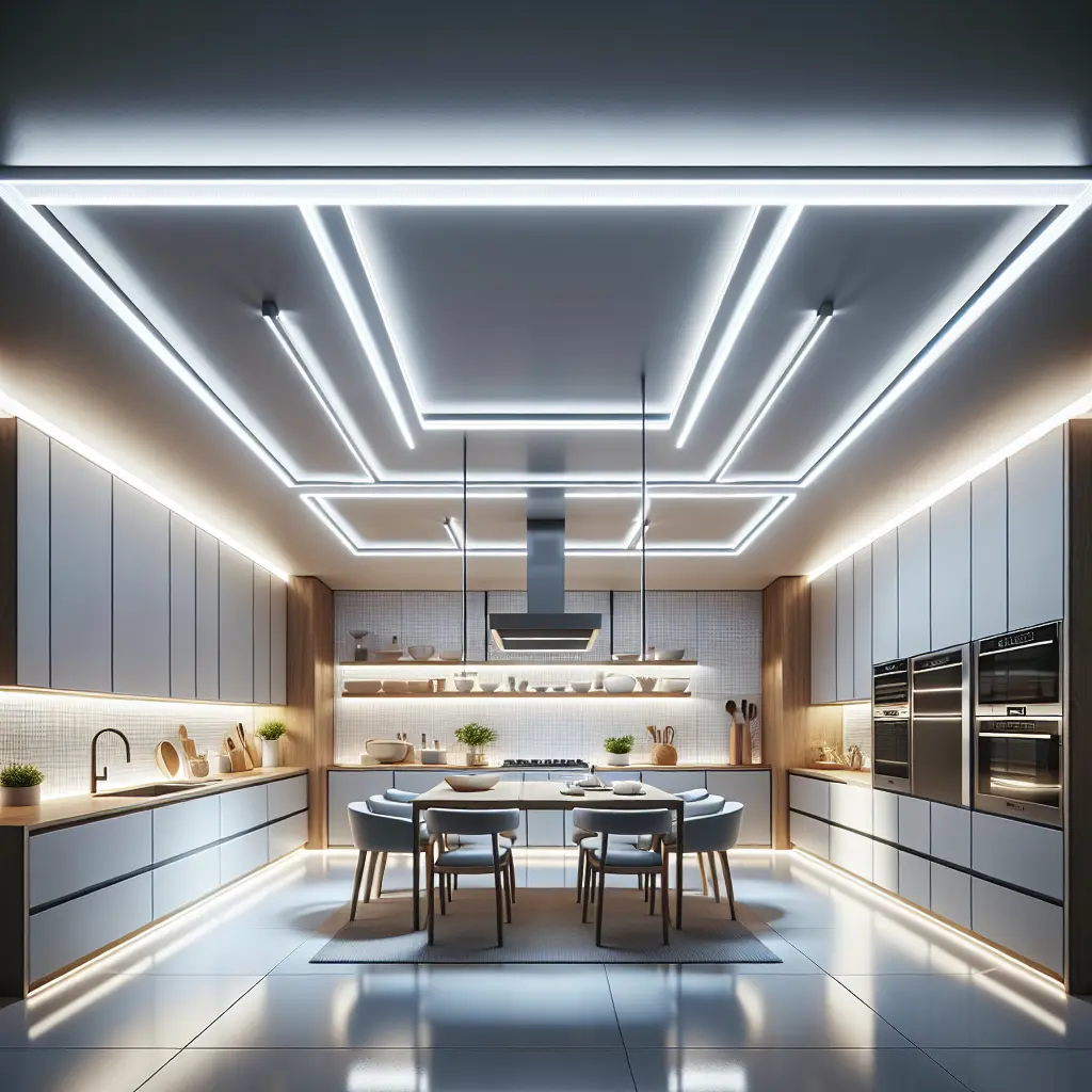 Skab et lyst og funktionelt køkken med LED‑paneler i loftet